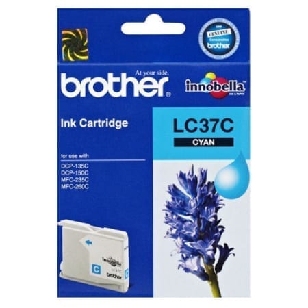 Brother cyan ink cartridges (LC-37C) Genuine