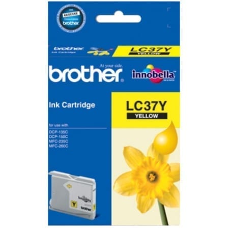 Brother yellow ink cartridges (LC-37Y) Genuine