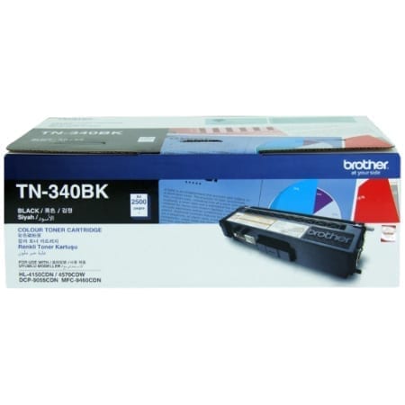 Brother black toner cartridge TN-340BK Genuine