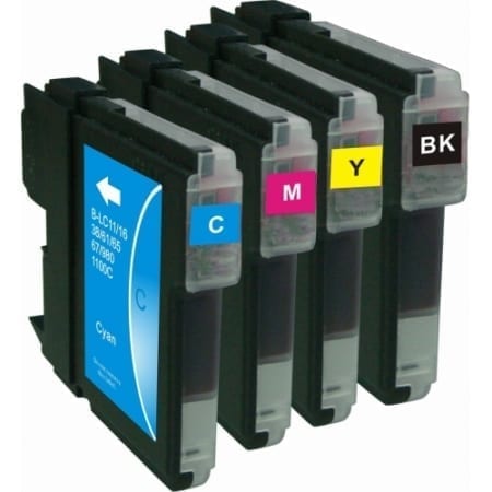 Brother value pack 4 high yield ink cartridges black cyan magenta yellow set (LC-67HY) Compatible