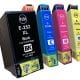 Epson value pack 4 high yield ink cartridges black cyan magenta yellow set 252XL Compatible