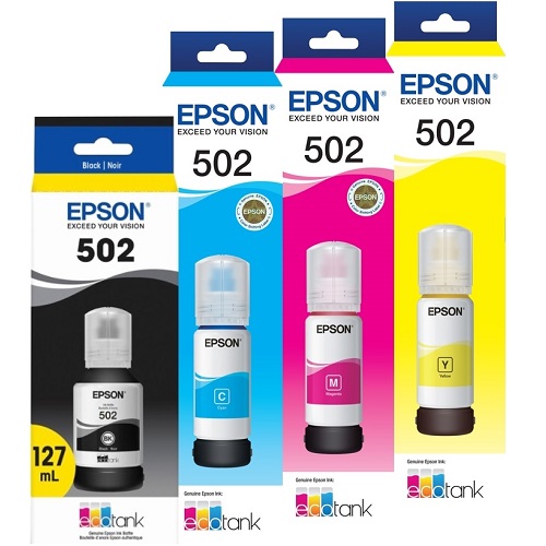 Epson T502 Genuine Value Pack Eco Tank Ink Bottles 1080
