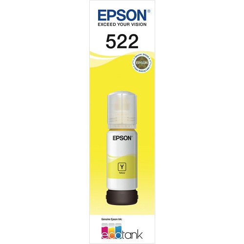 Epson T522 Genuine Yellow Eco Tank Ink Bottles C13t00m492 5750