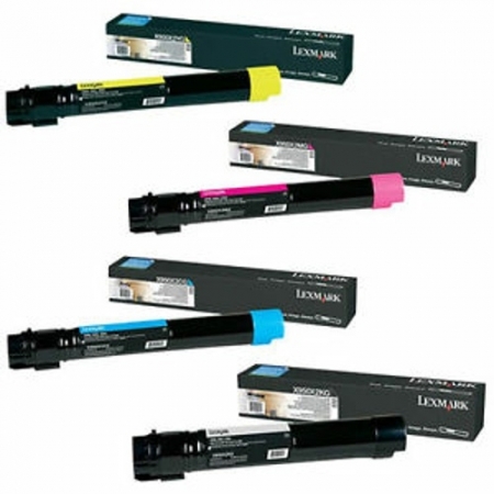 Lexmark X950X Value Pack Toner Cartridges Black Cyan Magenta Yellow Set Genuine