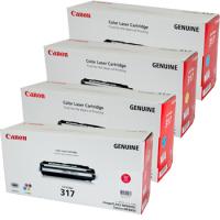 Canon Value Pack Toner Cartridges Black Cyan Magenta Yellow Set (CART-317) Genuine