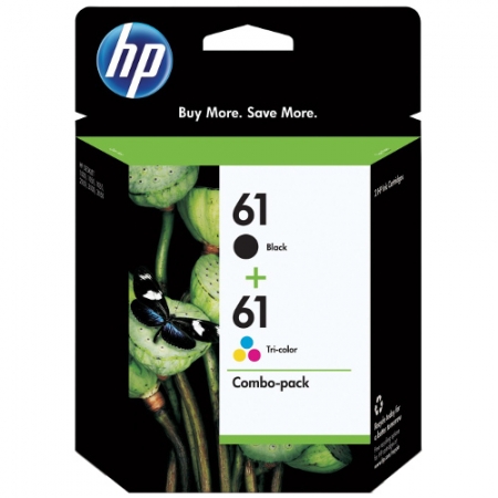 HP 61 Combo Pack Ink Cartridges Black / Colour (CH561WA + CH562WA) Genuine