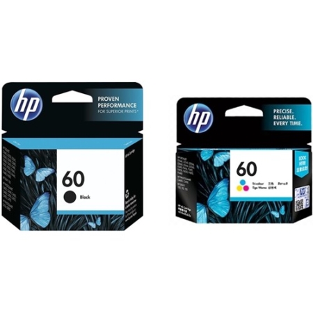 HP 60 black / colour value pack 2 Ink Cartridges set (CC640WA/CC643WA) Genuine